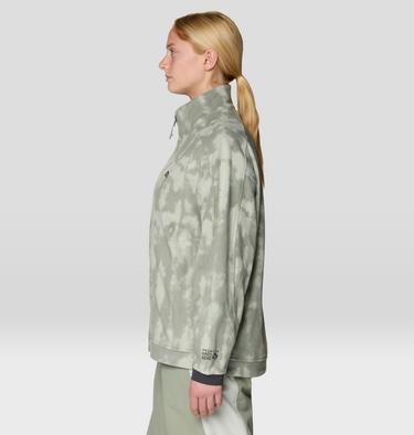 Women's Apr&egrave;s Pro Fleece Jacket, Color: Silt Grey Shadowdye Print, image 3