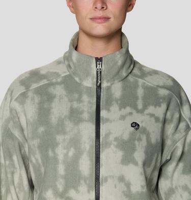 Women's Apr&egrave;s Pro Fleece Jacket, Color: Silt Grey Shadowdye Print, image 4