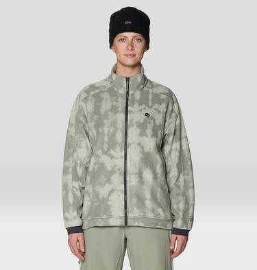 Women's Apr&egrave;s Pro Fleece Jacket, Color: Silt Grey Shadowdye Print, image 1