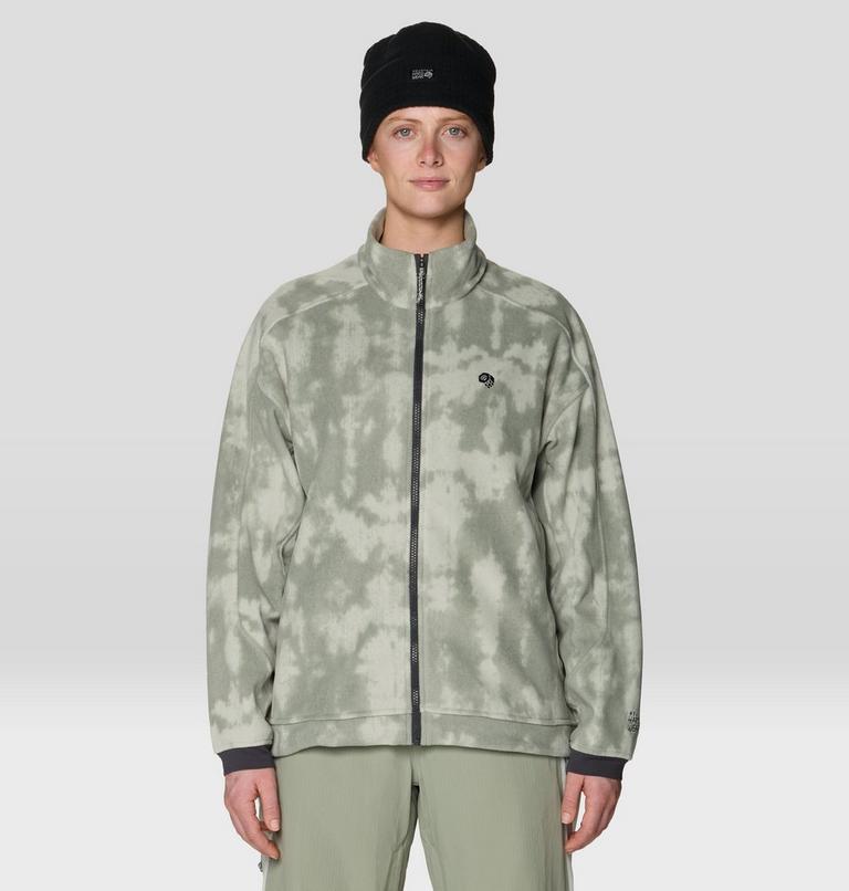 Women's Apr&egrave;s Pro Fleece Jacket, Color: Silt Grey Shadowdye Print, image 1