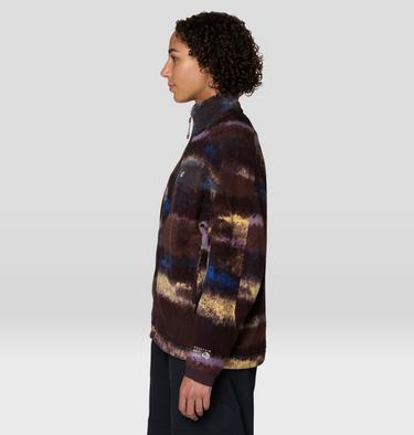 Women's Apr&egrave;s Pro Fleece Jacket, Color: Berry Blue Patchwork Print, image 11