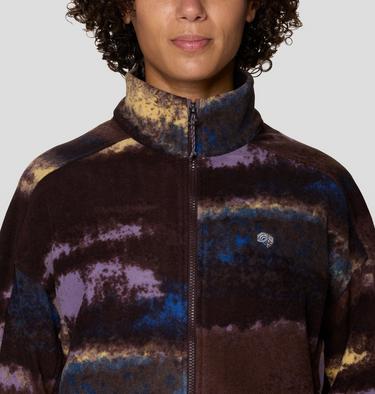 Women's Apr&egrave;s Pro Fleece Jacket, Color: Berry Blue Patchwork Print, image 12