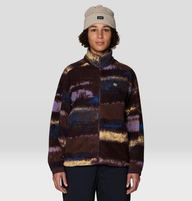 Women's Apr&egrave;s Pro Fleece Jacket, Color: Berry Blue Patchwork Print, image 9