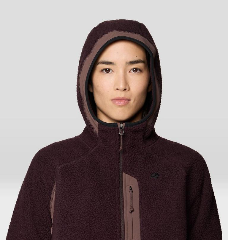 Women's Deep Drift Fleece Hoody, Color: Deep Mulberry, image 4