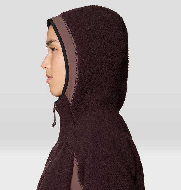 Women's Deep Drift Fleece Hoody, Color: Deep Mulberry, image 5
