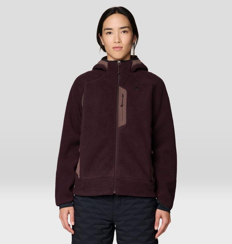 Women's Deep Drift Fleece Hoody, Color: Deep Mulberry, image 1