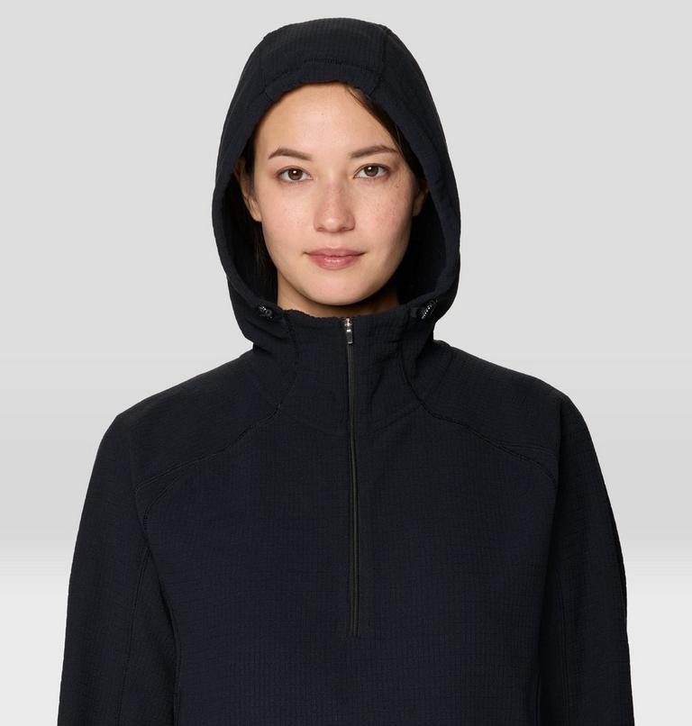 Women's Summit Grid Half Zip Hoody, Color: Black, image 4