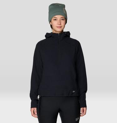 Women's Summit Grid Half Zip Hoody, Color: Black, image 1