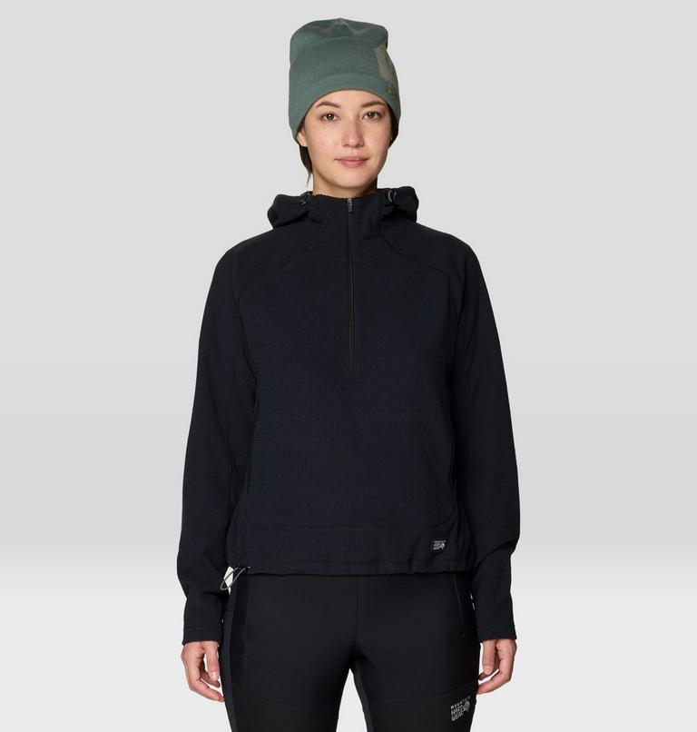 Women's Summit Grid Half Zip Hoody, Color: Black, image 1
