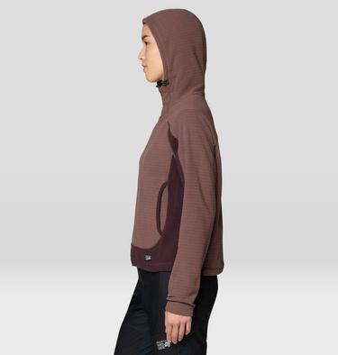 Women's Summit Grid Half Zip Hoody, Color: Carob, Deep Mulberry, image 16