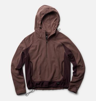 Women's Summit Grid Half Zip Hoody, Color: Carob, Deep Mulberry, image 14