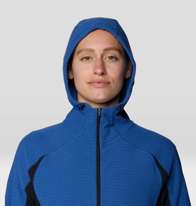 Women's Summit Grid Half Zip Hoody, Color: Berry Blue, Black, image 5