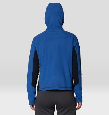 Women's Summit Grid Half Zip Hoody, Color: Berry Blue, Black, image 18