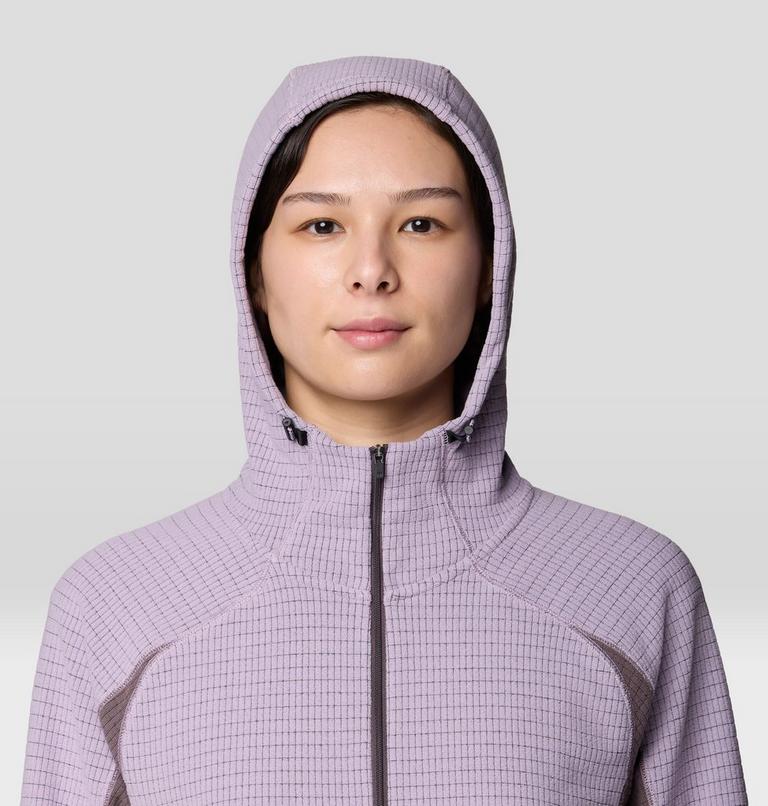 Women's Summit Grid Half Zip Hoody, Color: Atmospheric, Purple Sage, image 6