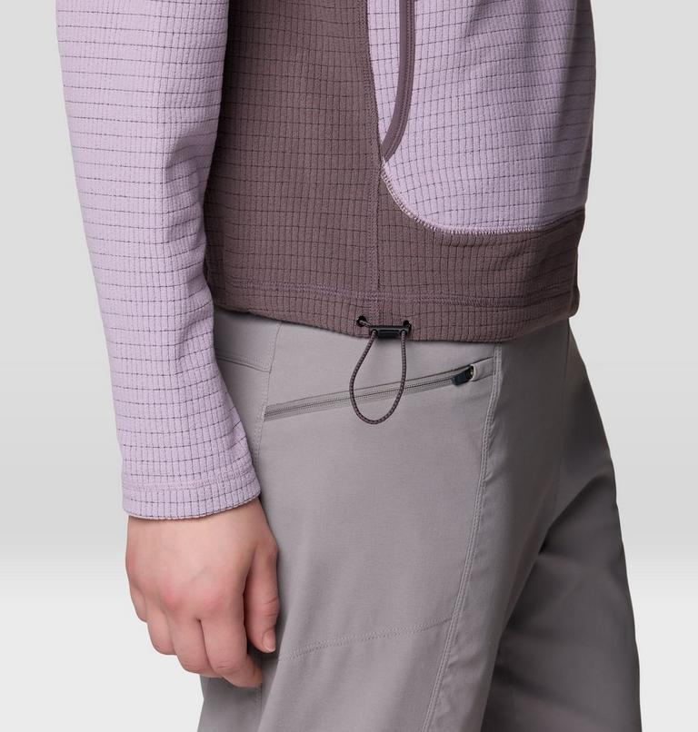 Women's Summit Grid Half Zip Hoody, Color: Atmospheric, Purple Sage, image 8