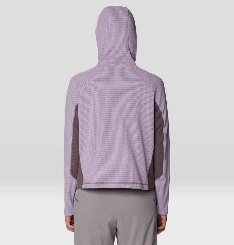 Women's Summit Grid Half Zip Hoody, Color: Atmospheric, Purple Sage, image 3