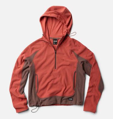 Women's Summit Grid Half Zip Hoody, Color: Mars Red, Carob, image 22