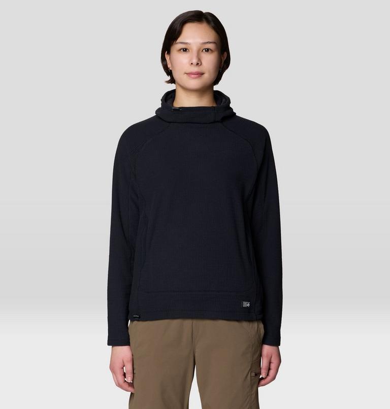 Women's Summit Grid Hoody, Color: Black, image 1