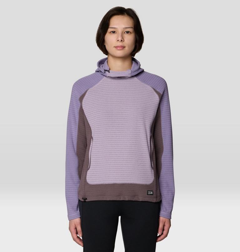 Women's Summit Grid Hoody, Color: Atmospheric, Violet Stone, Purple Sage, image 5