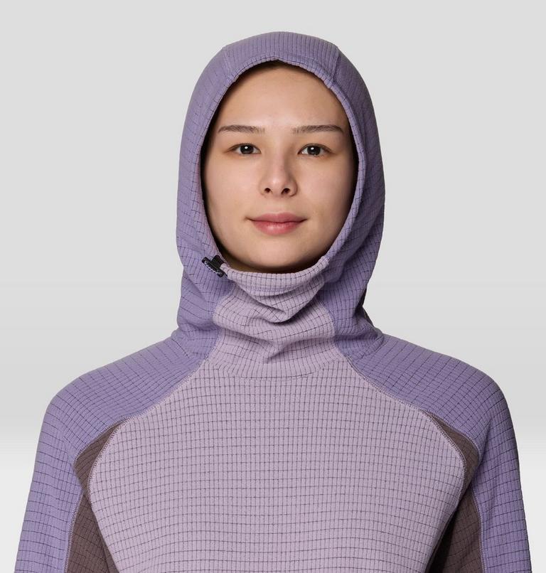 Women's Summit Grid Hoody, Color: Atmospheric, Violet Stone, Purple Sage, image 6