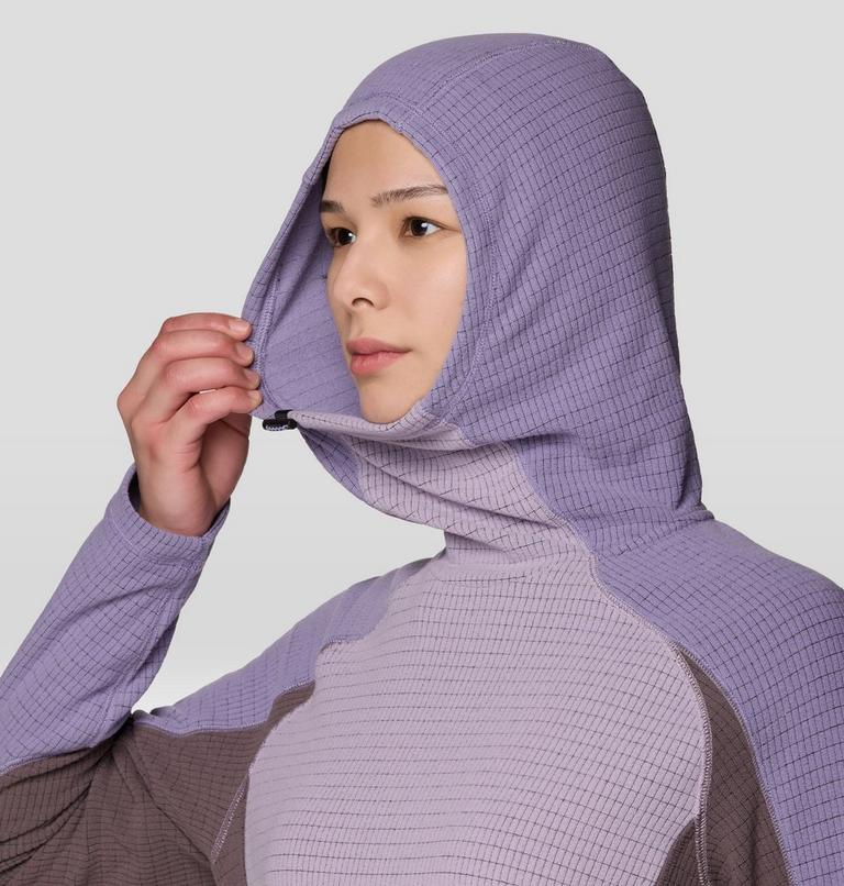 Women's Summit Grid Hoody, Color: Atmospheric, Violet Stone, Purple Sage, image 7