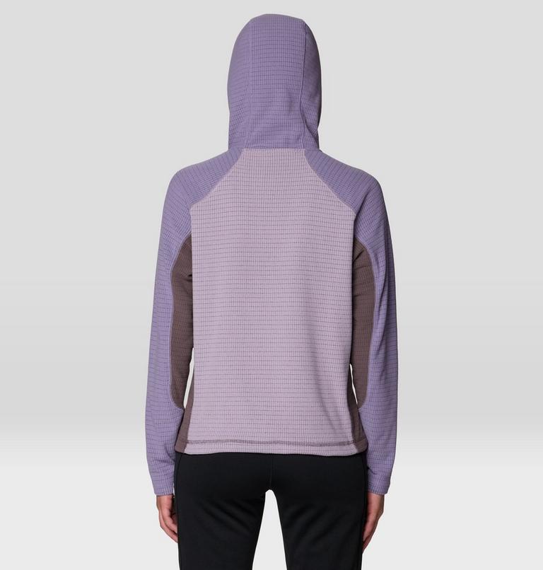 Women's Summit Grid Hoody, Color: Atmospheric, Violet Stone, Purple Sage, image 3