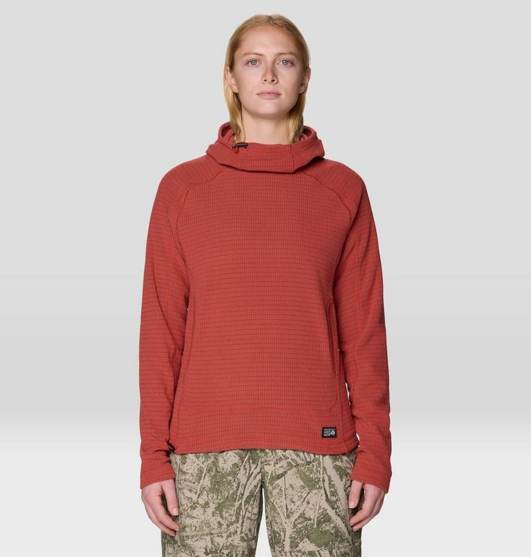 Women's Summit Grid Hoody, Color: Mars Red, image 5