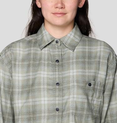 Women's A-Side Long Sleeve Shirt, Color: Silt Grey Richmond Plaid, image 12