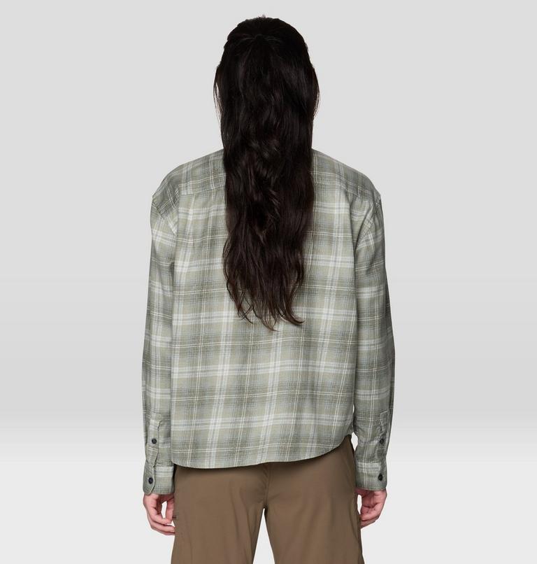 Women's A-Side Long Sleeve Shirt, Color: Silt Grey Richmond Plaid, image 2