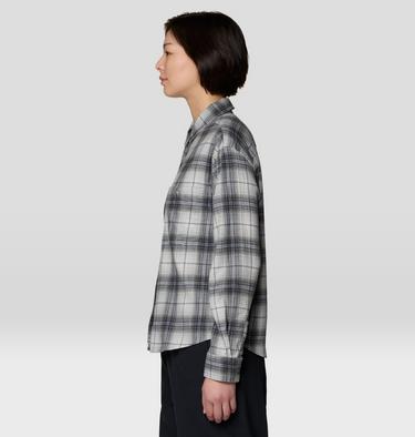 Women's A-Side Long Sleeve Shirt, Color: Grey Ice Richmond Plaid, image 15