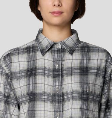 Women's A-Side Long Sleeve Shirt, Color: Grey Ice Richmond Plaid, image 16