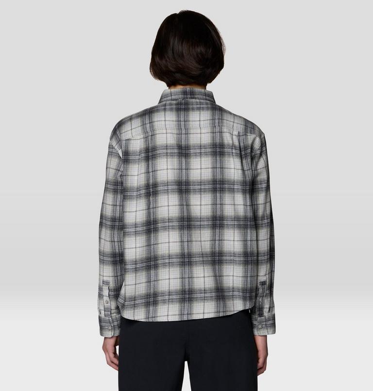 Women's A-Side Long Sleeve Shirt, Color: Grey Ice Richmond Plaid, image 2
