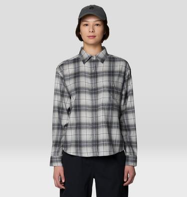 Women's A-Side Long Sleeve Shirt, Color: Grey Ice Richmond Plaid, image 13