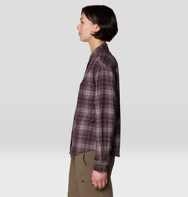 Women's A-Side Long Sleeve Shirt, Color: Carob Richmond Plaid, image 7