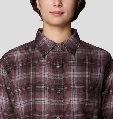 Women's A-Side Long Sleeve Shirt, Color: Carob Richmond Plaid, image 8
