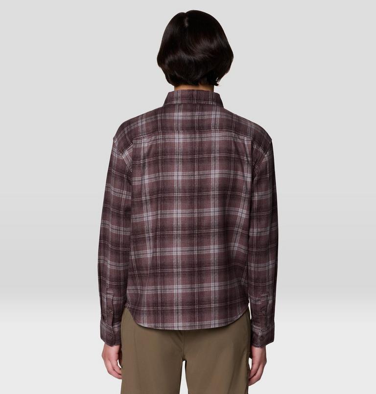 Women's A-Side Long Sleeve Shirt, Color: Carob Richmond Plaid, image 2