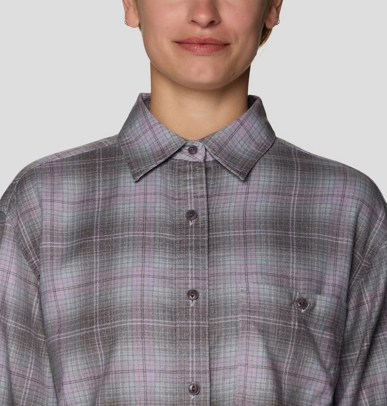 Women's A-Side Long Sleeve Shirt, Color: Atmospheric Richmond Plaid, image 5