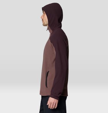 Men's Summit Grid Hoody, Color: Carob, image 3