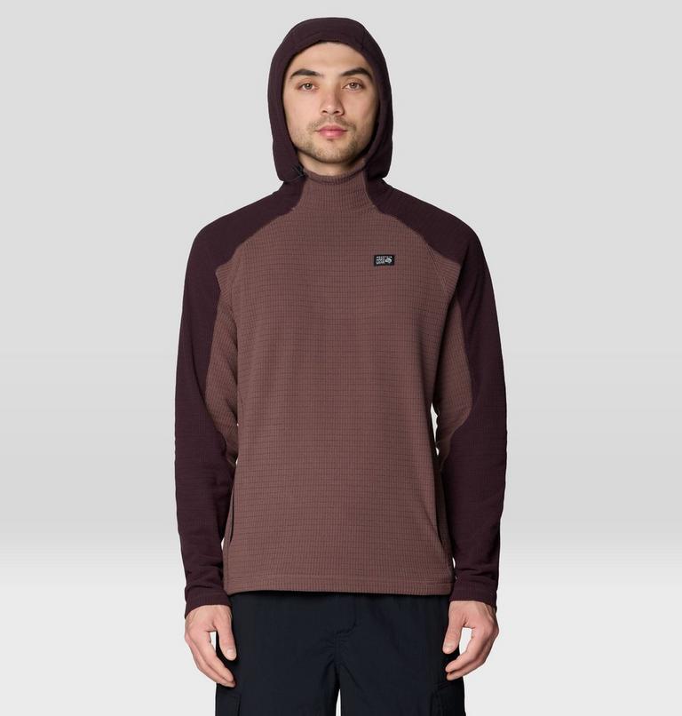 Men's Summit Grid Hoody, Color: Carob, image 4