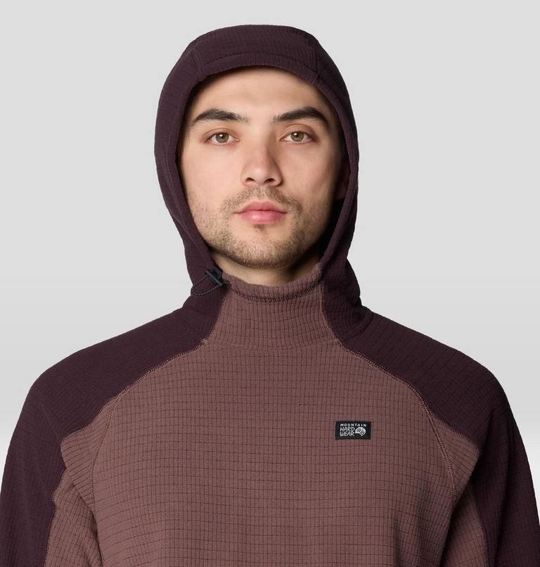 Men's Summit Grid Hoody, Color: Carob, image 5