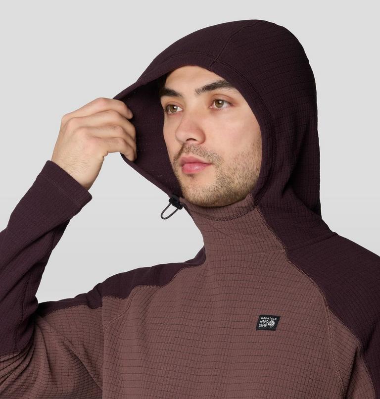 Men's Summit Grid Hoody, Color: Carob, image 6