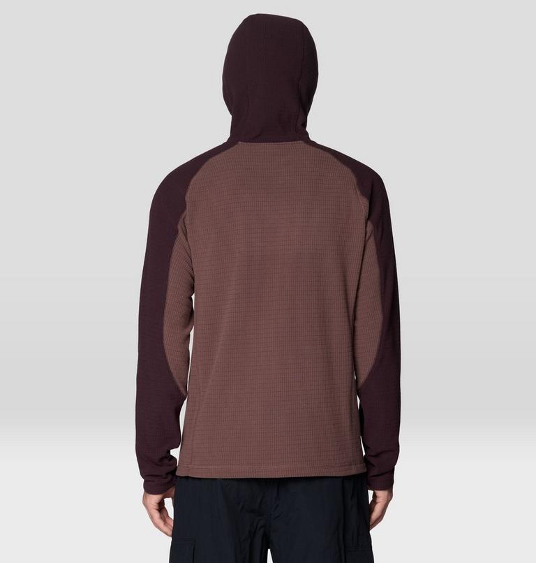 Men's Summit Grid Hoody, Color: Carob, image 2