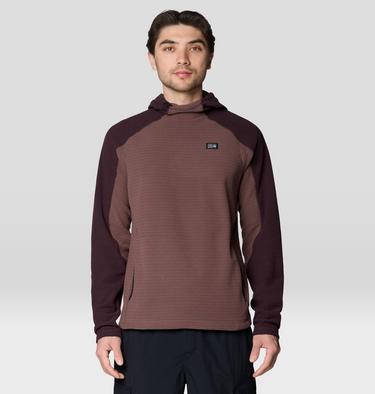 Men's Summit Grid Hoody, Color: Carob, image 1