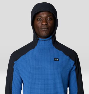 Men's Summit Grid Hoody, Color: Berry Blue, image 12