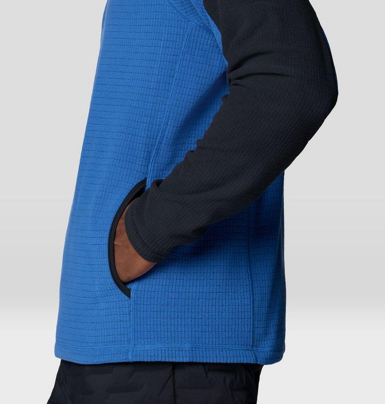 Men's Summit Grid Hoody, Color: Berry Blue, image 5