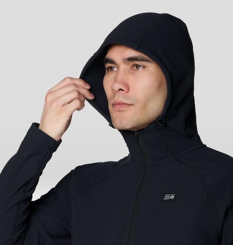 Men's Summit Grid Zip Hoody, Color: Black, image 6