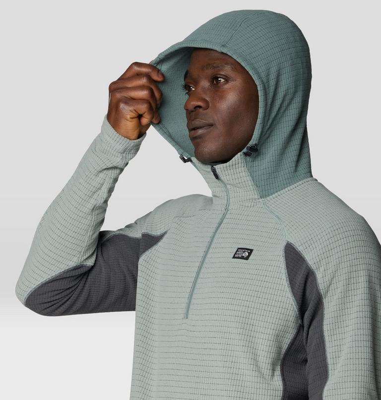 Men's Summit Grid Zip Hoody, Color: Wet Stone, image 6