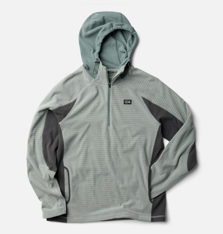 Men's Summit Grid Zip Hoody, Color: Wet Stone, image 2