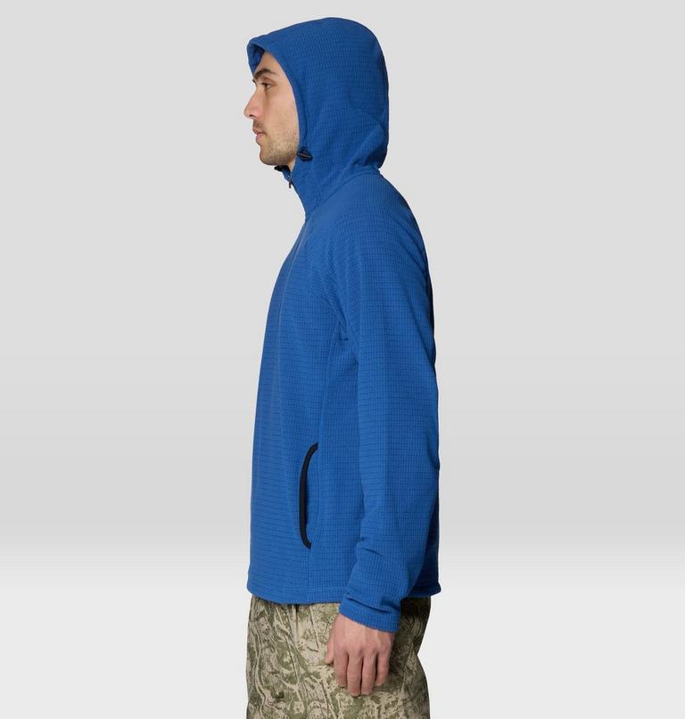 Men's Summit Grid Zip Hoody, Color: Berry Blue, image 4