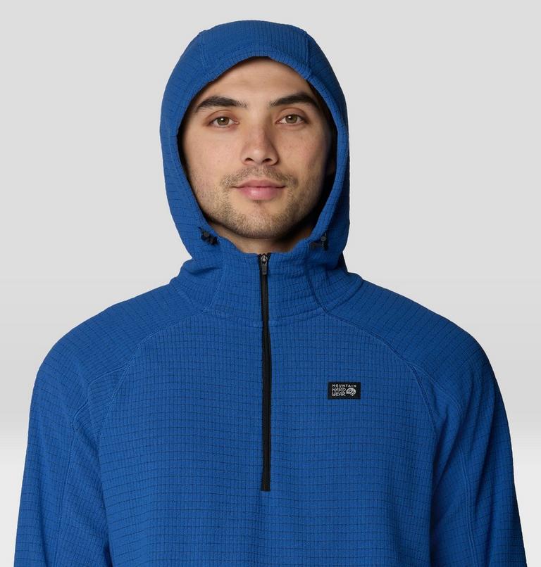 Men's Summit Grid Zip Hoody, Color: Berry Blue, image 5